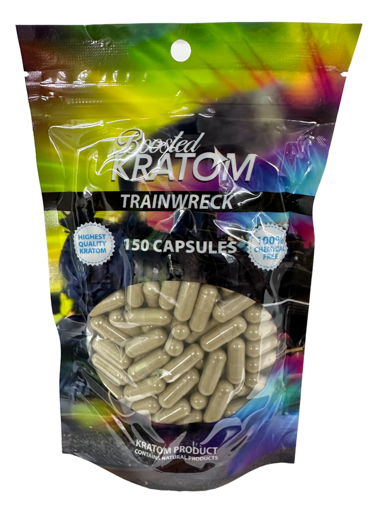 Boosted Kratom 150ct Capsules (1pc)(MSRP $27.99) (Trainwreck)