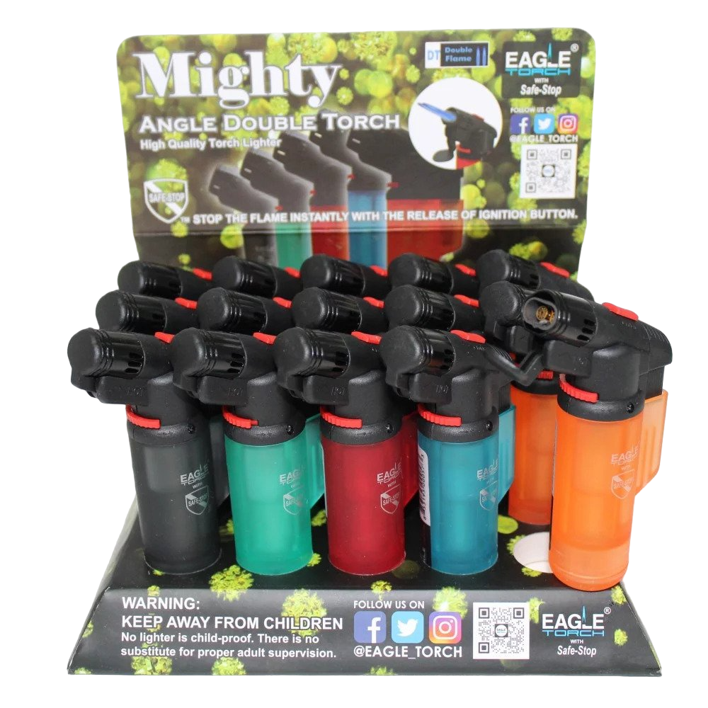 Eagle Torch - Mighty Angle Double Torch - Assorted (15PCS)