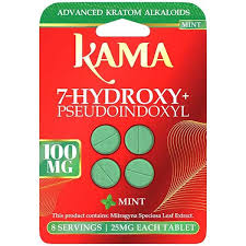 KAMA RED 7 Hydroxy + Pseudo 100mg 4ct Tablets (1pc)