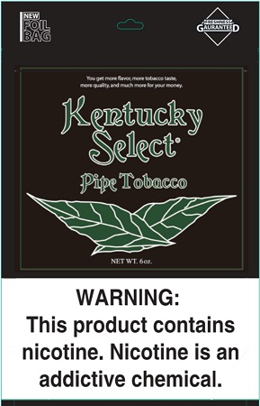 KENTUCKY SELECT PIPE TOBACCO 6oz BAG (1pc)