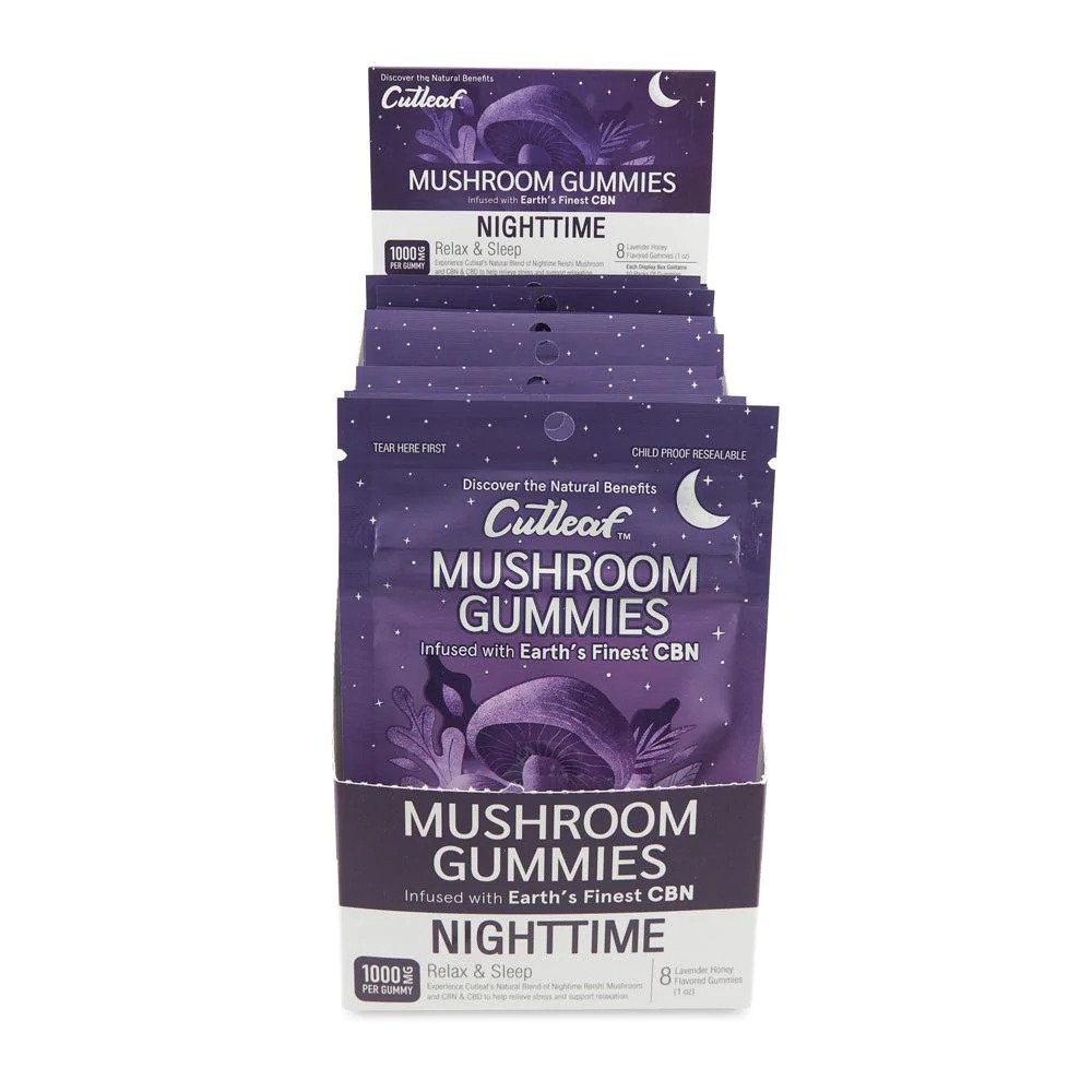 CUTLEAF MUSHROOM GUMMIES 1000MG 8pk (1pc) (MSRP: $14.99)