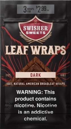 SWISHER LEAF WRAPS 3pk/ $2.99 (10pcs)