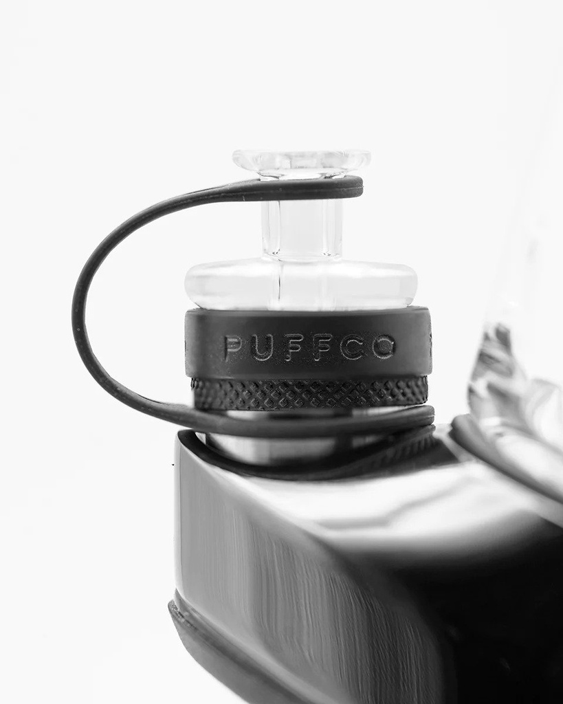 PUFFCO PEAK CARB CAP & TETHER (CLEAR/BLACK) (1pc) (MSRP: $39.99ea)