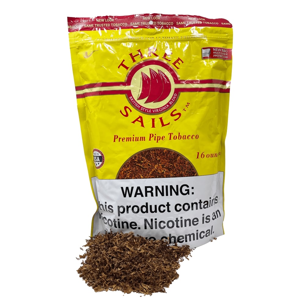 D&R PIPE TOBACCO THREE SAILS REGULAR 16oz BAG (1pc)