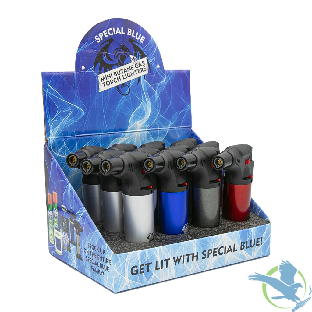 SPECIAL BLUE BERNIE METAL MINI TORCH DISPLAY (12pcs)