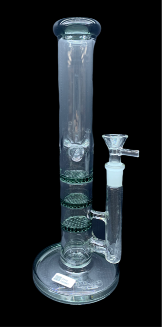 11" TRIPLE HONEYCOMB WATER PIPE (1pc) (MSRP: $59.99) (Black)