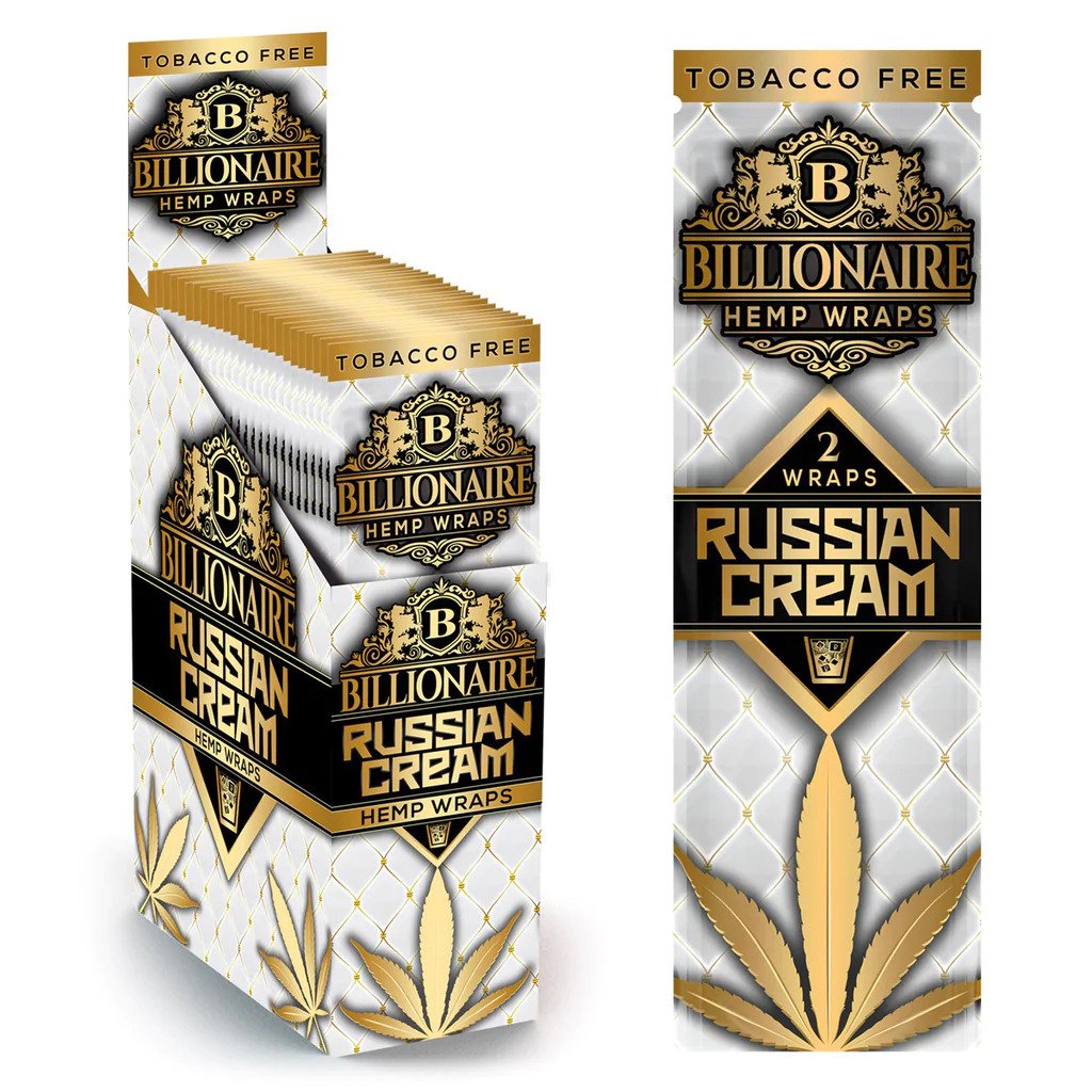 BILLIONAIRE HEMP WRAPS 2pk (25pcs) (Russian Cream)